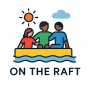 on the raft in sunny waves